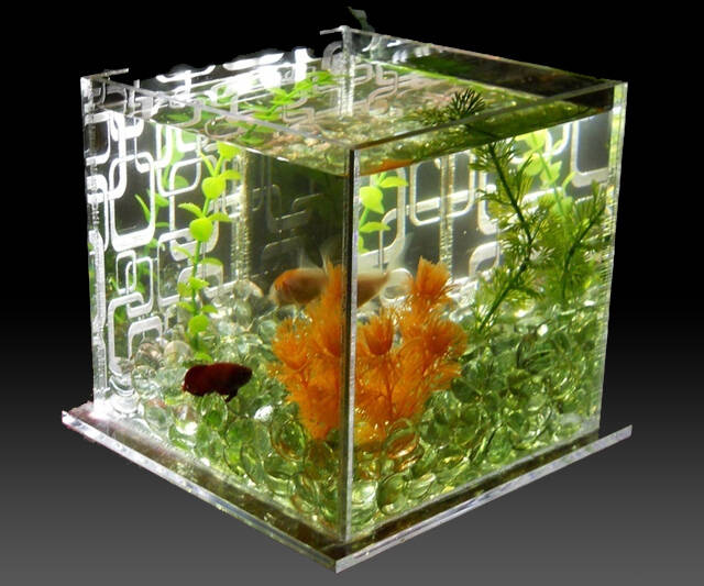 LumaTank - Edge Lit Fish Tank - coolthings.us