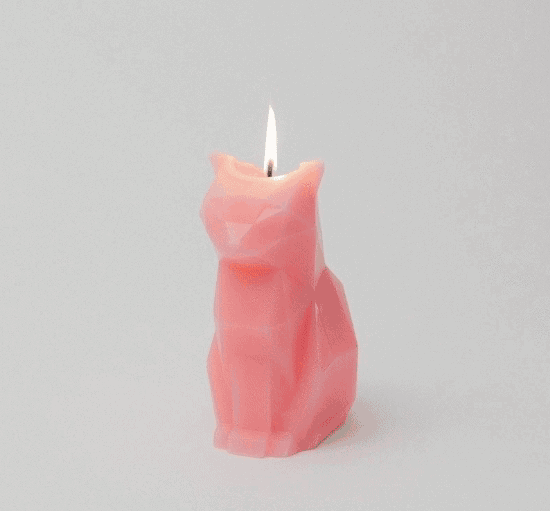 Melting Cat Skeleton Candle