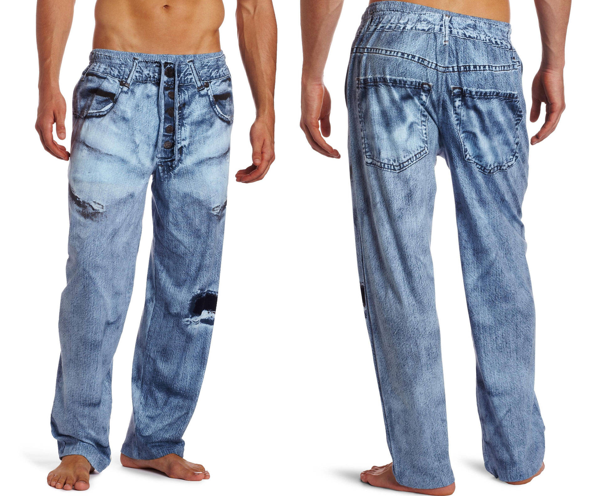 Men's Faux Denim Pajama Pants