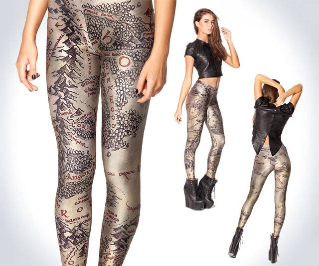 Middle Earth Map Leggings - coolthings.us