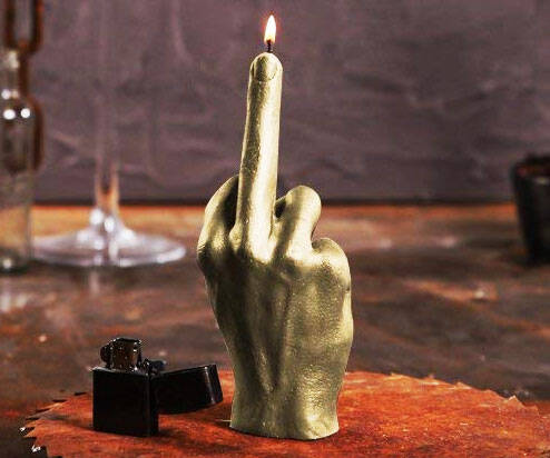 Middle Finger Candle - coolthings.us