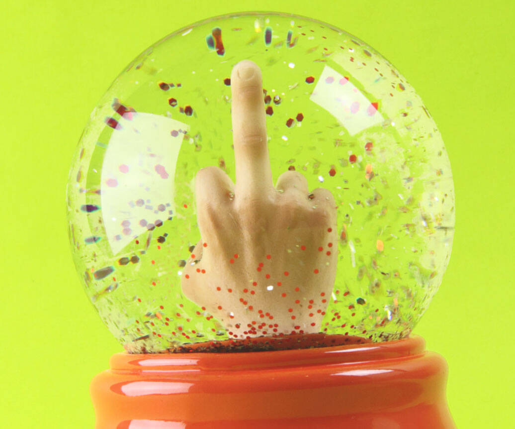 Middle Finger Snowglobe