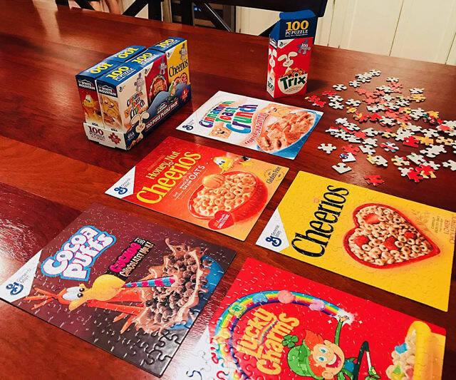 Mini Cereal Box Puzzles