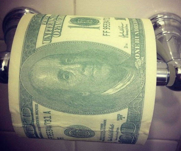 Hundred Dollar Bill Toilet Paper