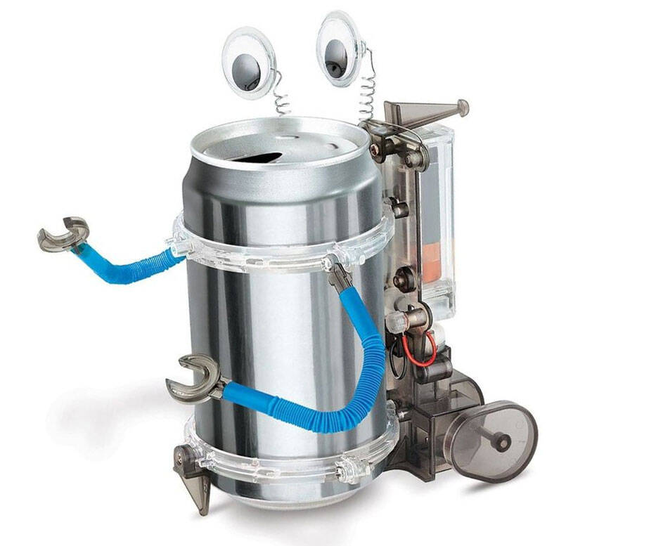 Motorized Tin Can Robot Kit - coolthings.us