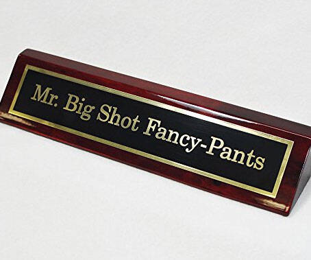 Mr. Big Shot Fancy Pants Desk Plate - //coolthings.us