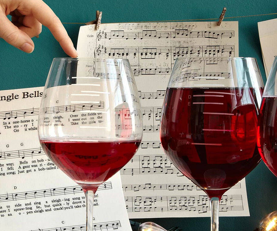 Major Scale Musical Wine Glasses - coolthings.us