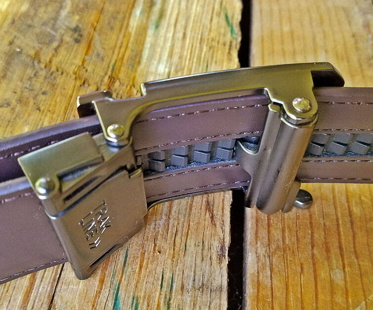 No Holes Track Leather Belt