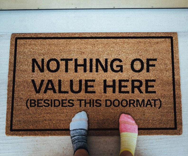 Nothing Of Value Here Doormat - coolthings.us