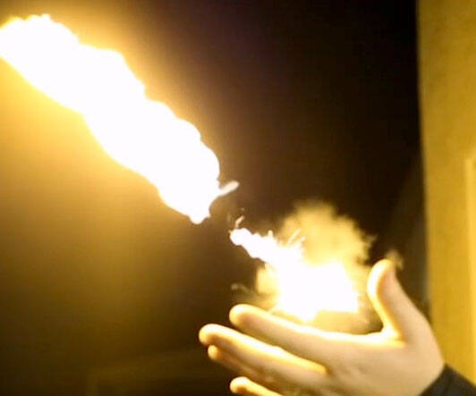 Open Hand Fireball Launcher