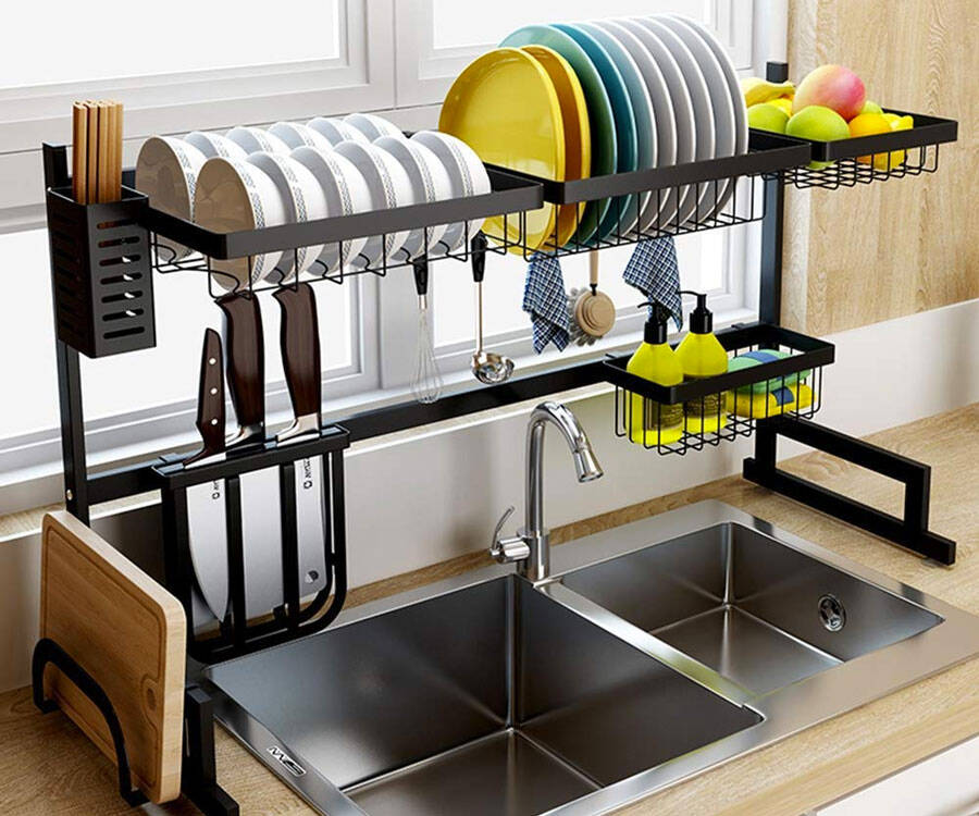 Over-The-Sink Dish Drying Rack - //coolthings.us