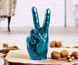 Peace Sign Candle
