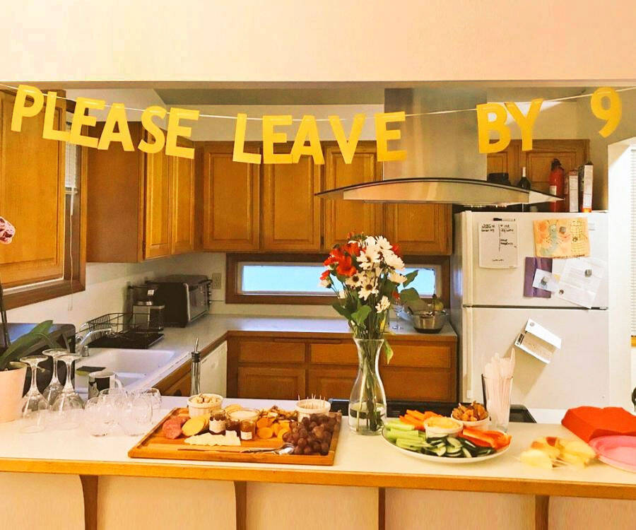 Please Leave By 9 Party Banner - coolthings.us