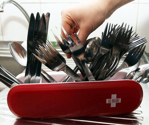 Pocketknife Shaped Utensil Organizer