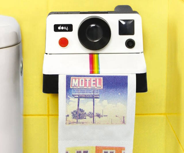 Polaroid Camera Toilet Paper Holder