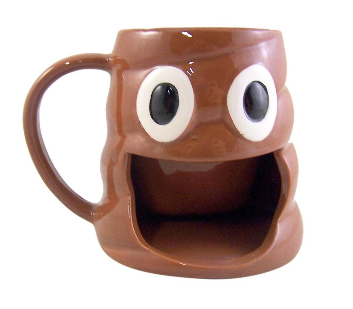 Poop Emoji Coffee Mug with Cookie Holder - //coolthings.us