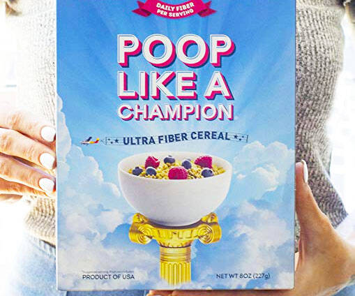 Poop Like a Champion Cereal - //coolthings.us