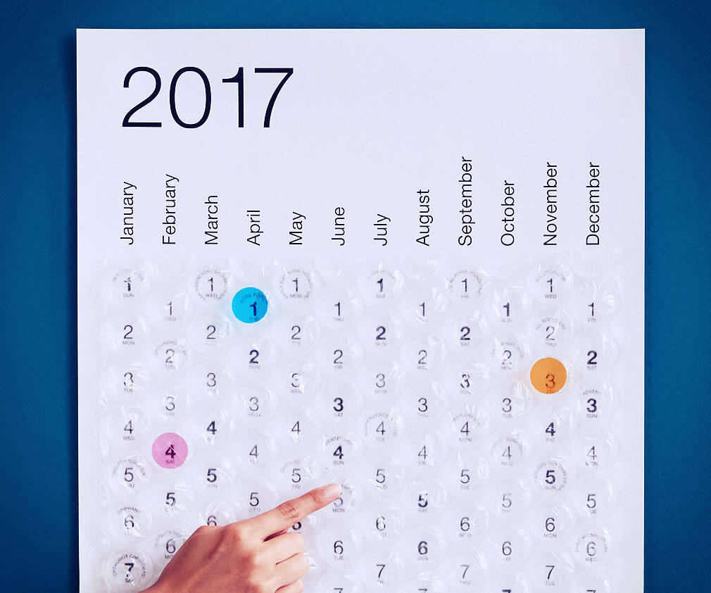 Bubble Wrap Calendar - //coolthings.us