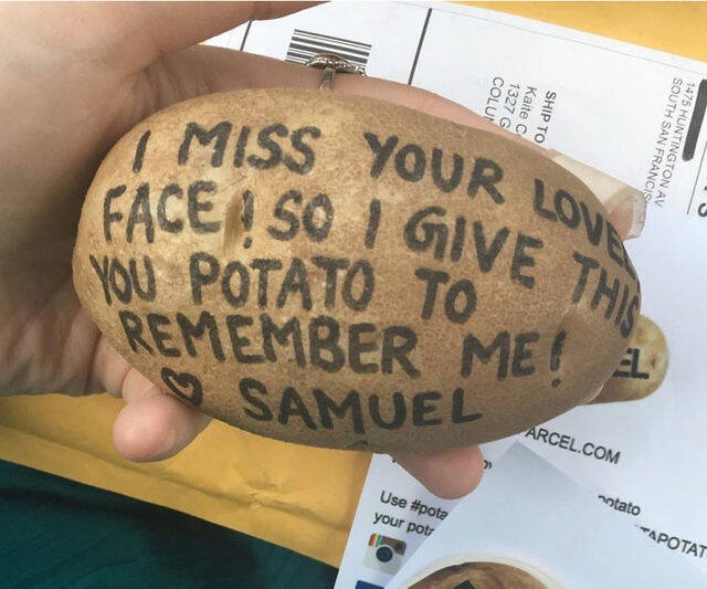 Custom Message Potato Parcel