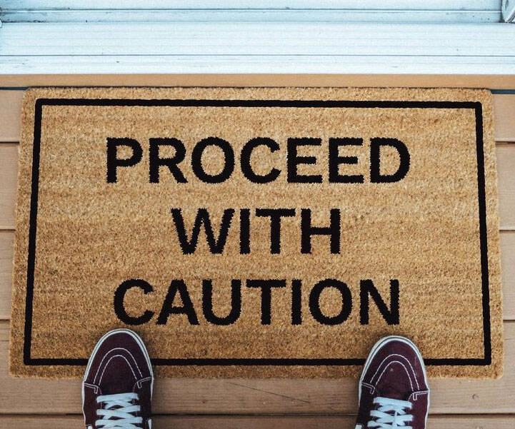 Proceed With Caution Doormat - coolthings.us