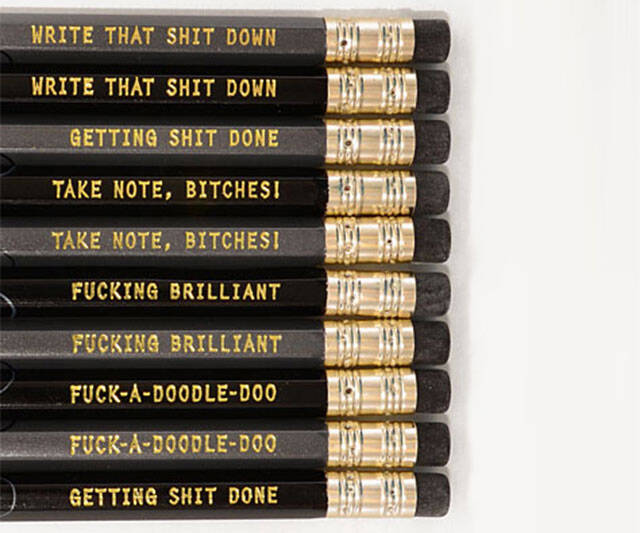 Motivational Profanity Pencils - //coolthings.us