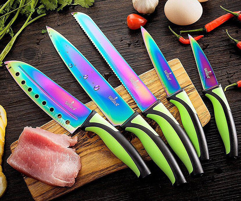 Rainbow Kitchen Knives - //coolthings.us