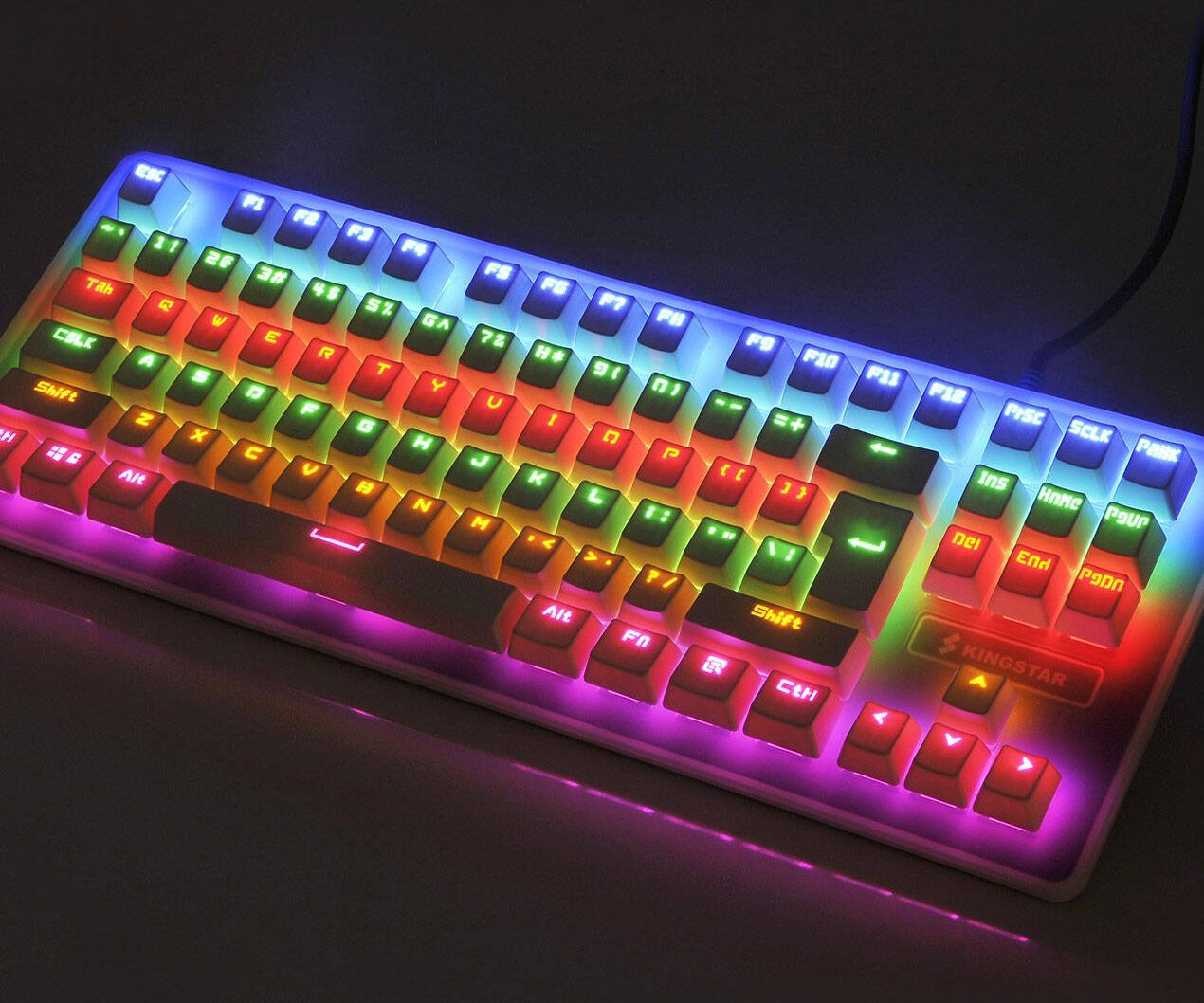 Rainbow Light Up Mechanical Keyboard - coolthings.us