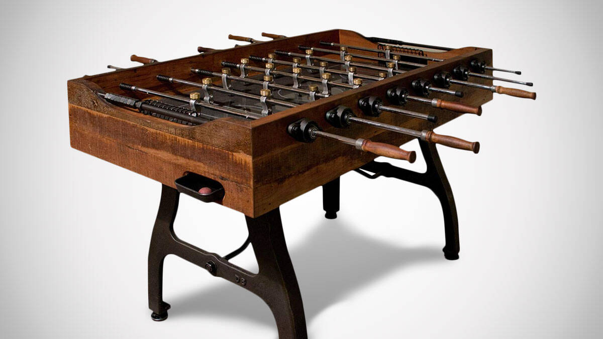 Reclaimed Wood & Iron Foosball Table