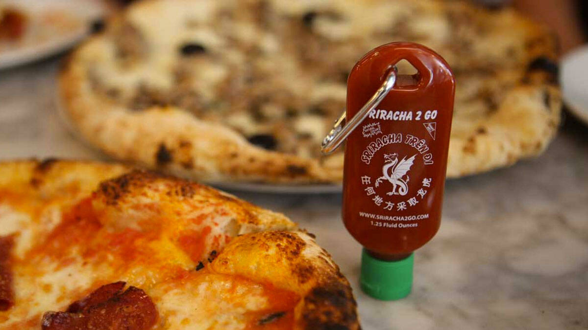 Refillable Sriracha Keychain - //coolthings.us
