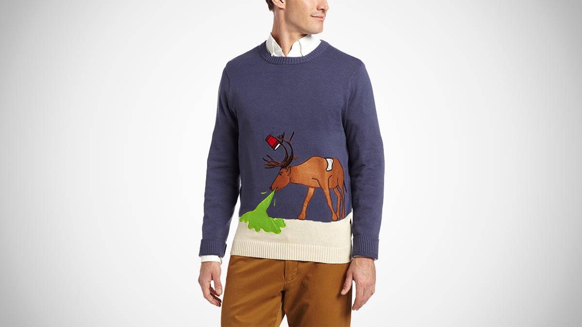 Reindeer Hangover Ugly Christmas Sweater - coolthings.us