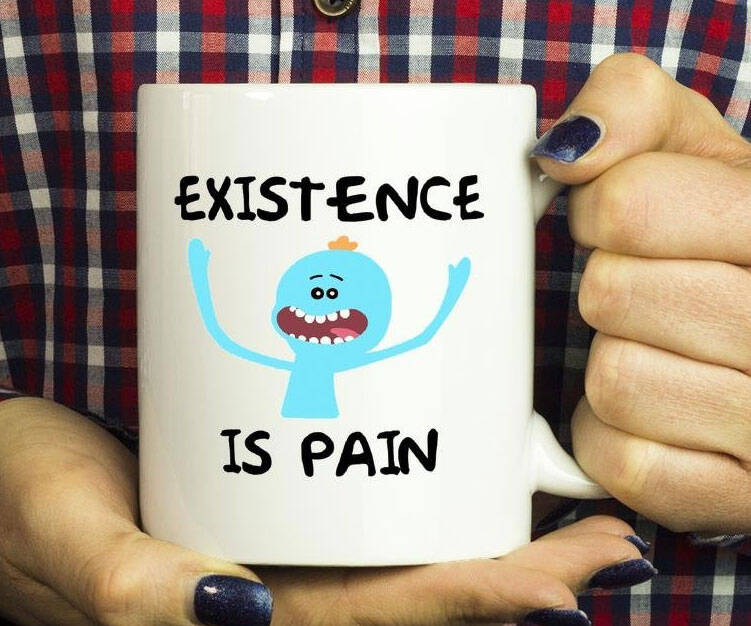 Mr. Meeseeks Existence Is Pain Coffee Mug - coolthings.us