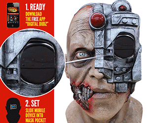 Animated Scanning Cyborg Adult Mask - coolthings.us