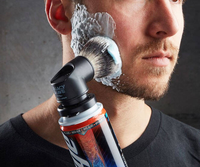 Shaving Cream Can Brush Adapter - coolthings.us