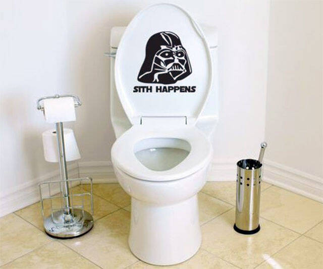 Sith Happens Darth Vader Toilet Decal - coolthings.us