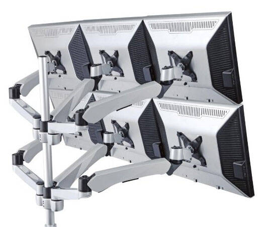 Six Monitor Desk Mount - //coolthings.us
