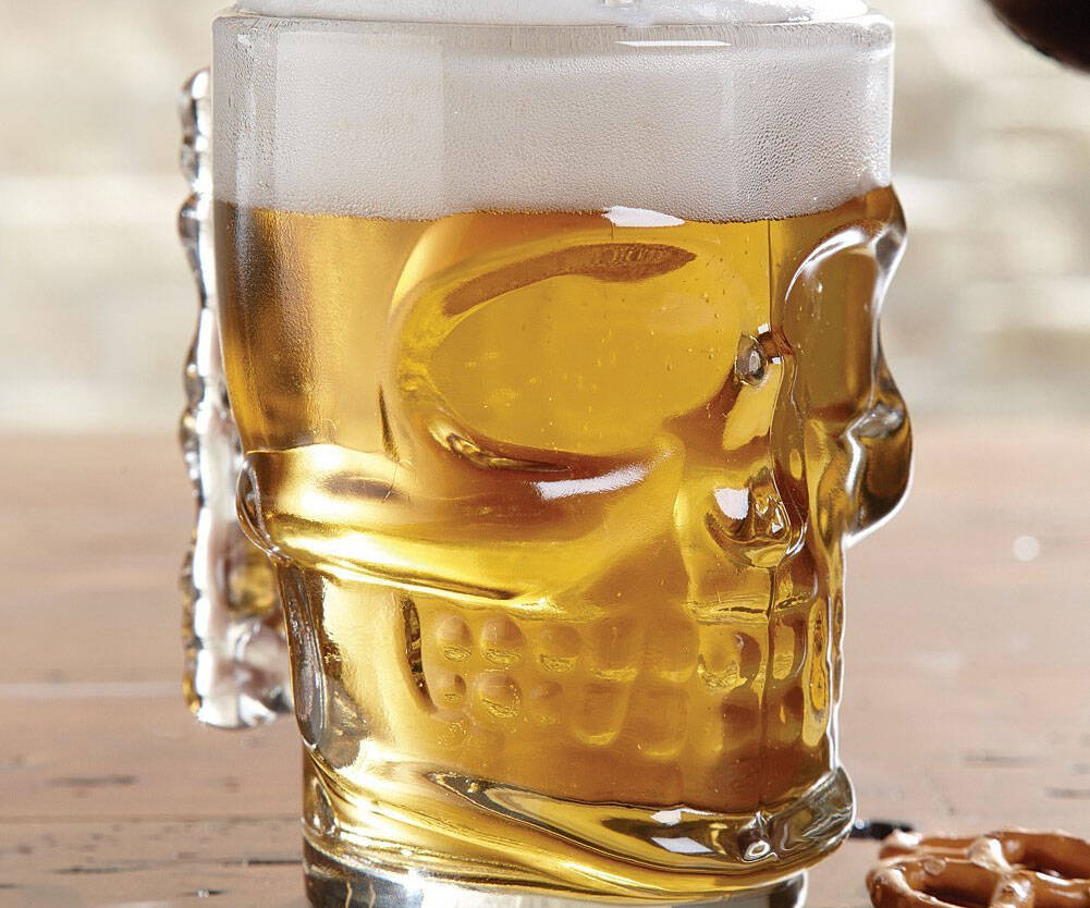 Skull Stein Glass