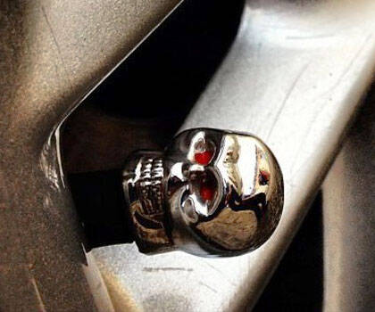 Skull Tire Valve Caps - coolthings.us