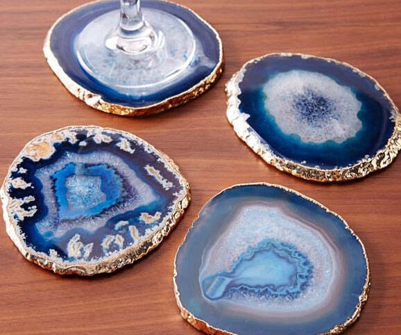 Sliced Agate Drink Coasters - coolthings.us