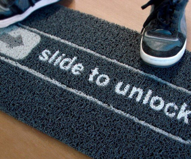 Slide To Unlock Doormat