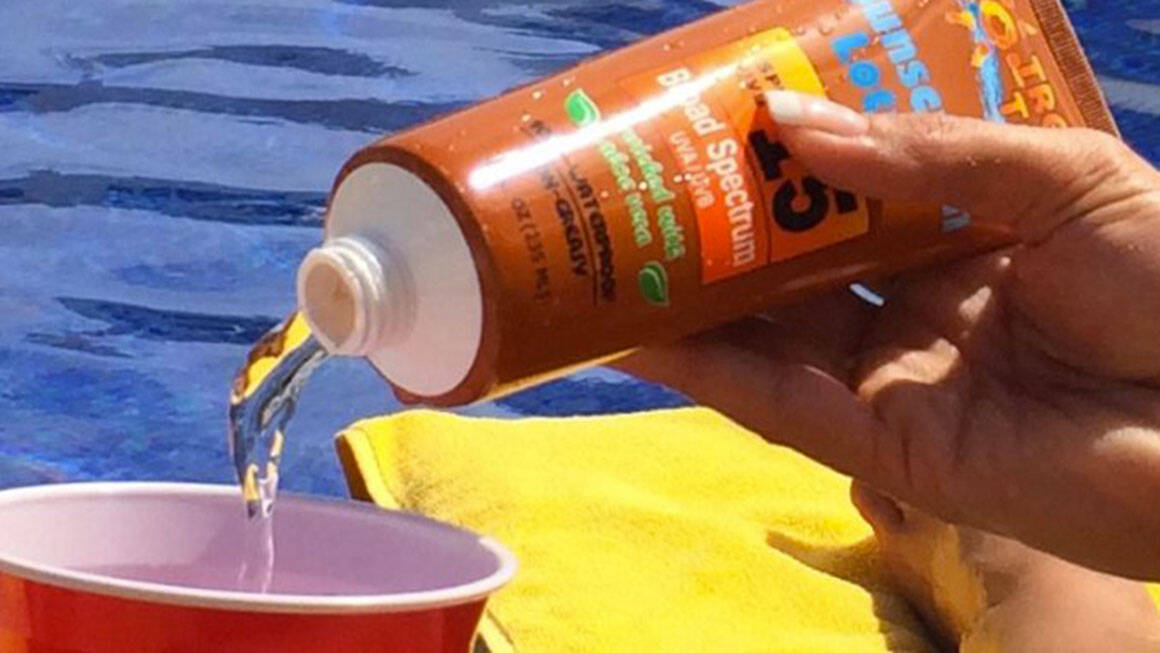 Smuggle Your Booze Sunscreen Flask