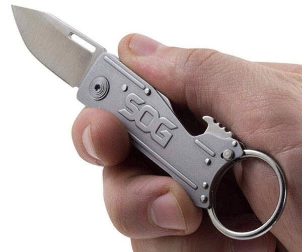 Bottle Opener Keychain Folding Knife - http://coolthings.us