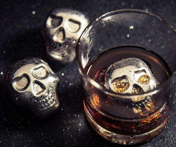 Stainless Steel Skull Ice Cubes