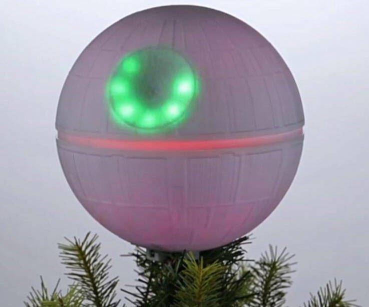 Light Up Death Star Tree Topper - //coolthings.us