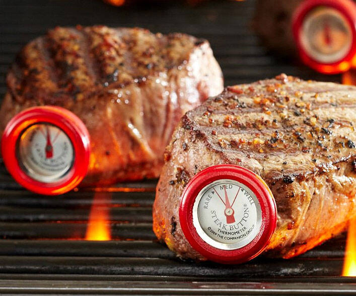 Steak Button Thermometer Set - coolthings.us
