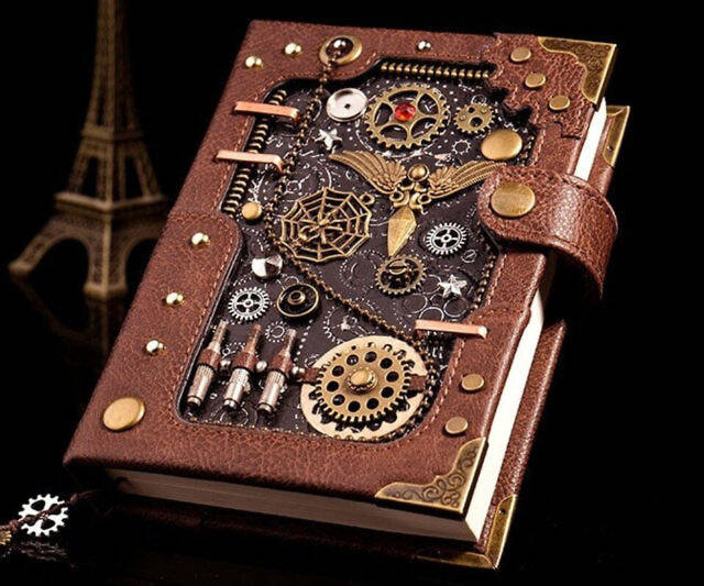 Steampunk Leather Notebook - //coolthings.us