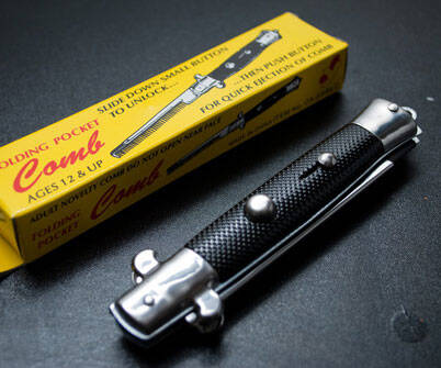 Switchblade Hair Comb