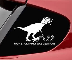 Hungry T-Rex Car Decal - //coolthings.us