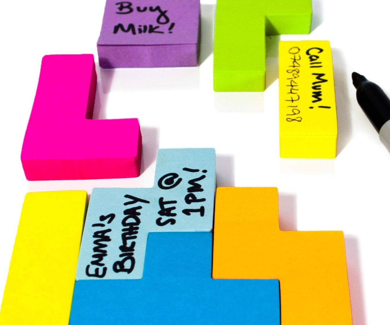 Tetris Shaped Sticky Notes - coolthings.us