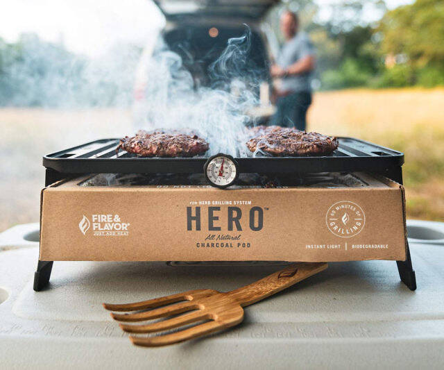 The Hero Portable Charcoal Grill - //coolthings.us