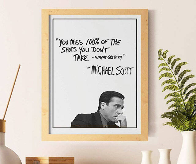 Michael Scott Motivational Quote Poster